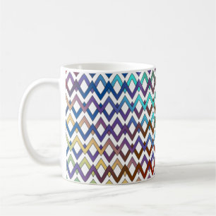 Taza De Café Diamantes ZIGZAG - coloreados + tu trasero. e idea