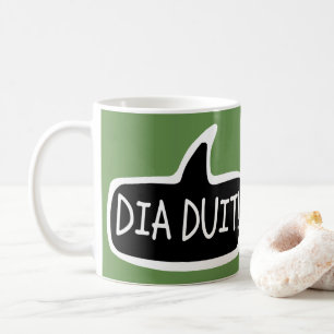 Taza De Café ¡DIÁMETRO DUIT! Burbuja gaélica irlandesa del