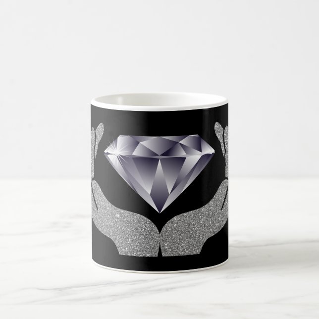 Taza De Café Diamond Hands Coffee Mug (Centro)