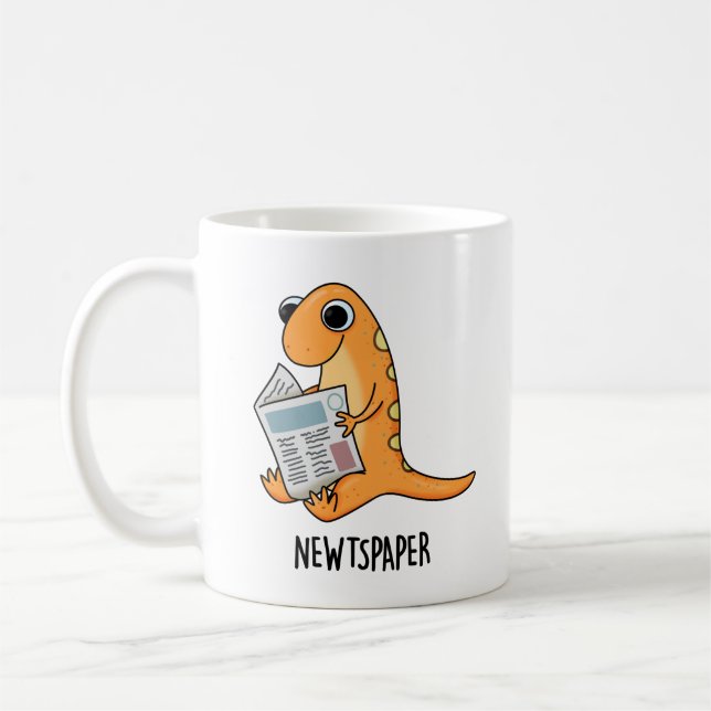Taza De Café Diario Funny Newt Pun (Izquierda)