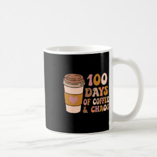 Taza De Café Días de café y caos - 100 días de clases