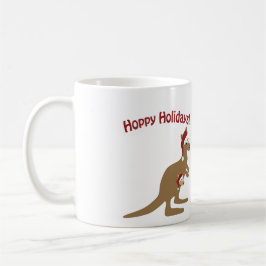 Taza De Café ¡Días de fiesta de lúpulo! canguro del navidad