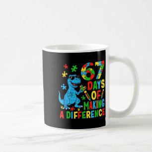 Taza De Café Días De Hacer Una Diferencia Dinosaurio Autismo Ma