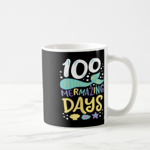 Taza De Café Días Escolares 100 Días Mermazantes De La Escuela