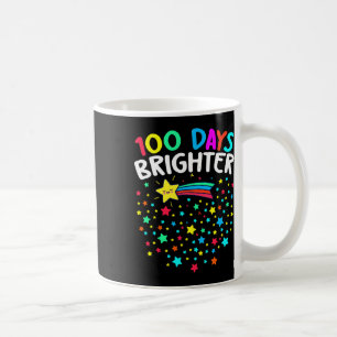Taza De Café Días Más Brillantes Feliz 100 Días De Maestros Esc