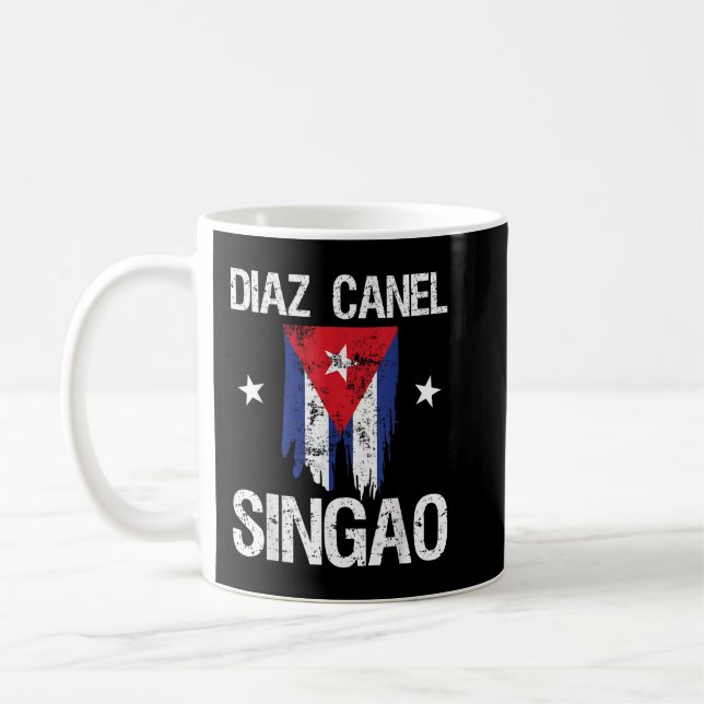 Taza De Café Diaz Canel Singao Cuba (Izquierda)