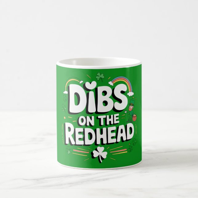 Taza De Café Dibs On The Redhead Funny St Patrick's Day (Centro)