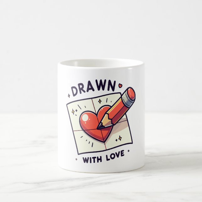 Taza De Café Dibujando con amor (Centro)