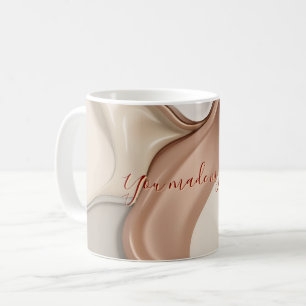 Taza De Café Dibujar en un gráfico abstracto elegante