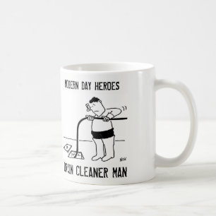 Taza De Café Dibujar hombre más limpio