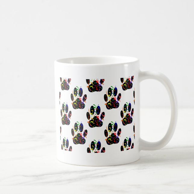 Taza De Café Dibujar Impresiones Confetti Y Patrón De Optimizac (Derecha)