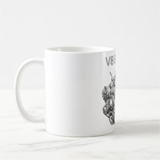 Taza De Café dibujo a lápiz del motor V8