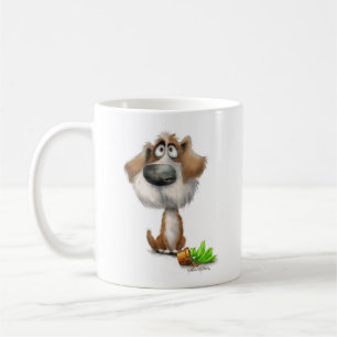 Taza De Café Dibujo animado adorable de perro desgreñado culpab