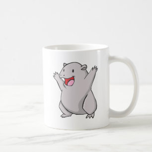 Taza De Café Dibujo animado común feliz de Wombat