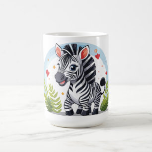 Taza De Café Dibujo animado de cebra lindo