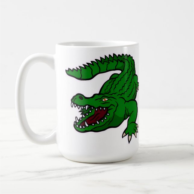 Taza De Café dibujo animado de cocodrilo (Izquierda)
