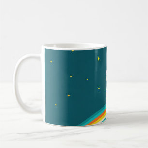 Taza De Café Dibujo animado de cohete espacial lindo