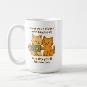 Taza De Café Dibujo Animado de Gato Adorable Frase Inspiradora 