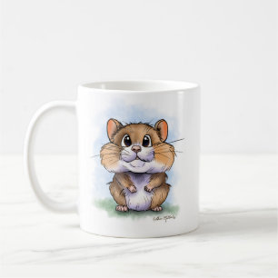 Taza De Café Dibujo animado de hámster lindo y esponjoso