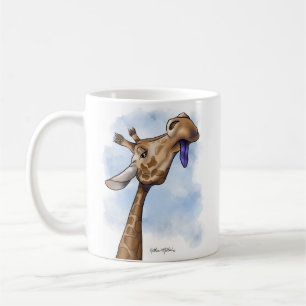 Taza De Café Dibujo animado de jirafa condescendiente