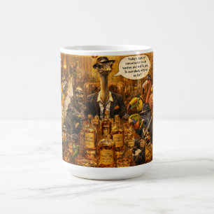 Taza De Café Dibujo animado de la mafia aviar: humor de la fami