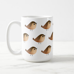 Taza De Café Dibujo animado de pájaro gorrión
