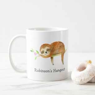 Taza De Café Dibujo animado de perezoso personalizado