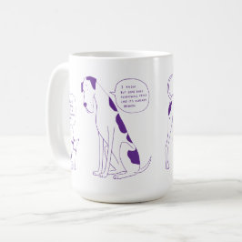 Taza De Café Dibujo animado de perro pequeño y grande