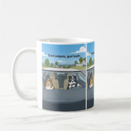 Taza De Café Dibujo animado de sheltie y border collie