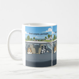 Taza De Café Dibujo animado de sheltie y border collie