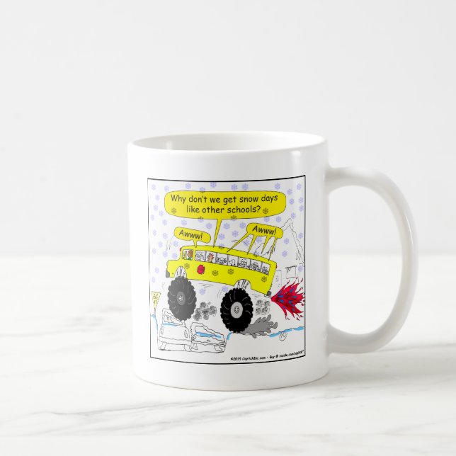 Taza De Café Dibujo animado del autobús escolar de 686 (Derecha)