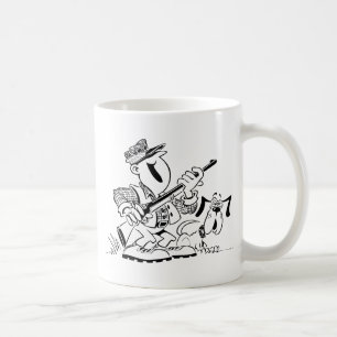 Taza De Café Dibujo animado del cazador y del perro