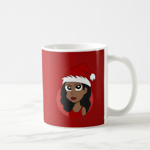 Taza De Café Dibujo animado del chica del navidad