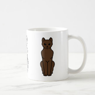 Taza De Café Dibujo animado del gato de La Habana Brown