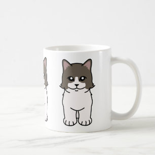 Taza De Café Dibujo animado del gato de Munchkin