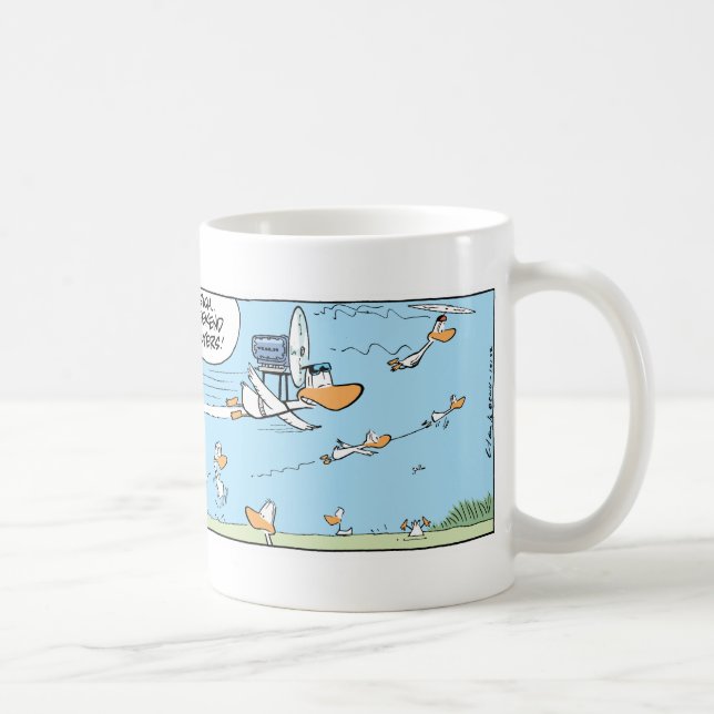 Taza De Café Dibujo animado del humor de la aviación (Derecha)