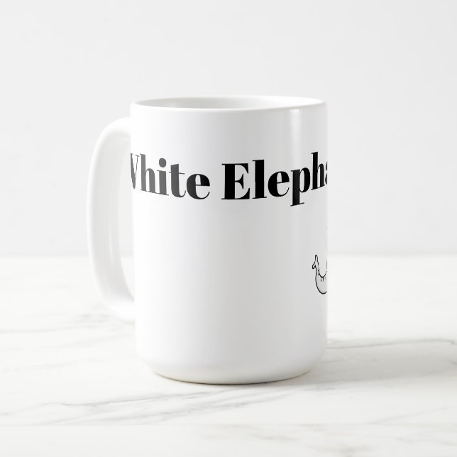 Taza De Café Dibujo animado del intercambio del elefante blanco (Anverso izquierdo)