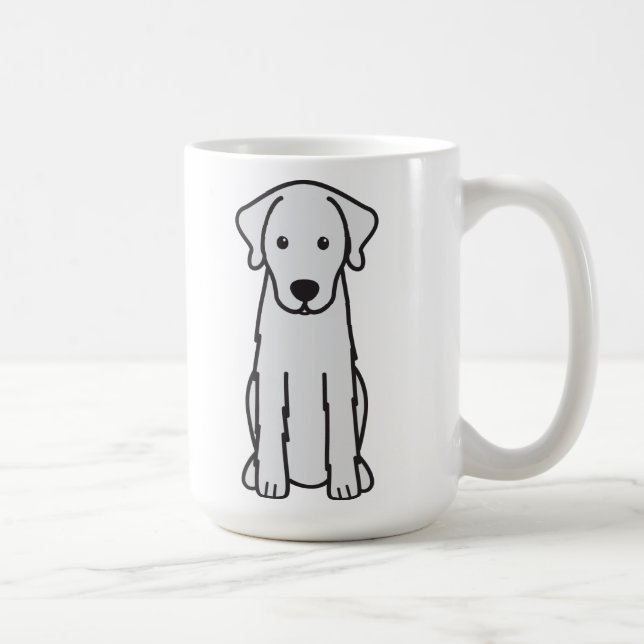 Taza De Café Dibujo animado del perro de Akbash (Derecha)