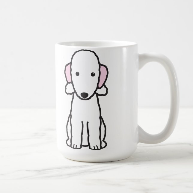 Taza De Café Dibujo animado del perro de Bedlington Terrier (Derecha)