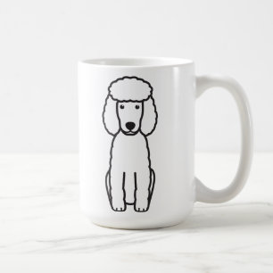 Taza De Café Dibujo animado del perro de caniche miniatura