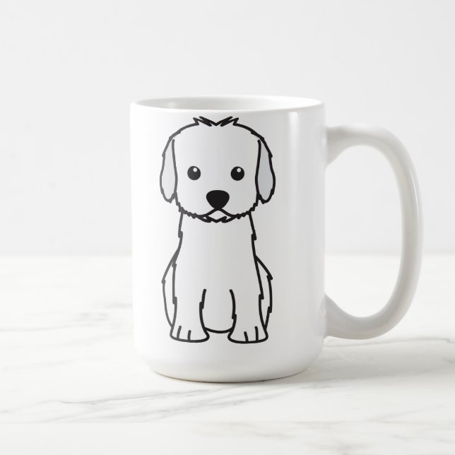 Taza De Café Dibujo animado del perro de Cockapoo (Derecha)