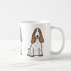 Taza De Café Dibujo animado del perro de cocker spaniel del