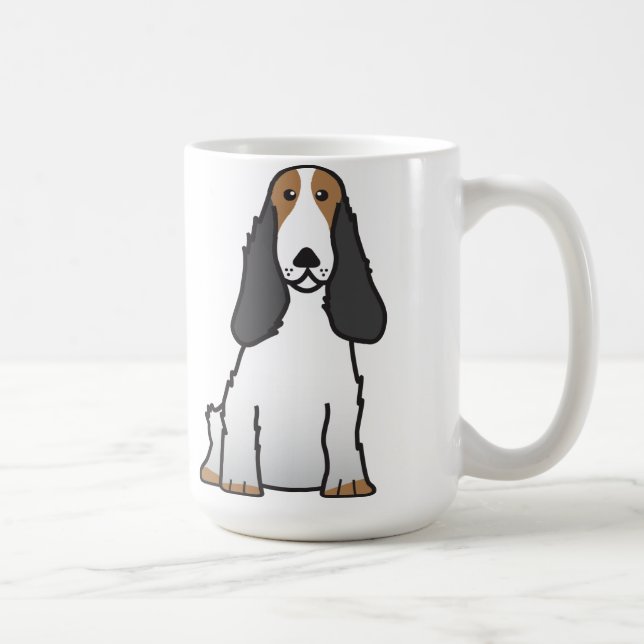 Taza De Café Dibujo animado del perro de cocker spaniel del (Derecha)
