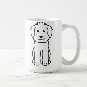 Taza De Café Dibujo animado del perro de Goldendoodle