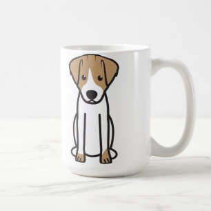 Taza De Café Dibujo animado del perro de Jack Russell Terrier