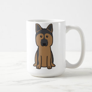 Taza De Café Dibujo animado del perro de pastor alemán