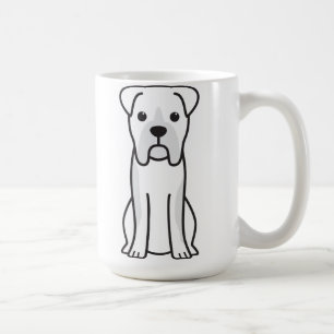 Taza De Café Dibujo animado del perro del boxeador de Bull