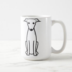 Taza De Café Dibujo animado del perro del galgo italiano