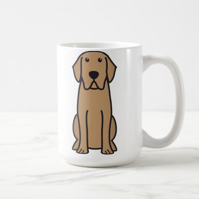 Taza De Café Dibujo animado del perro del labrador retriever (Derecha)