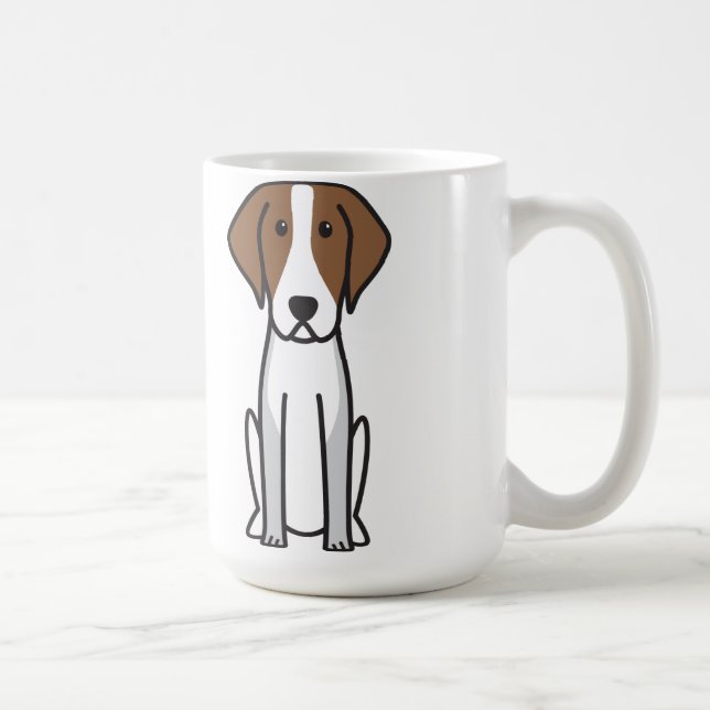 Taza De Café Dibujo animado del perro del raposero americano (Derecha)